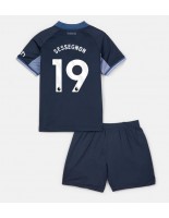 Tottenham Hotspur Ryan Sessegnon #19 Venkovní dres pro děti 2023-24 Krátký Rukáv (+ trenýrky)
